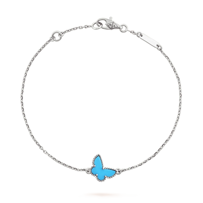 [Olivia JW]BUTTERFLY TURQUOISE BUTTERFLY BRACELET SILVER