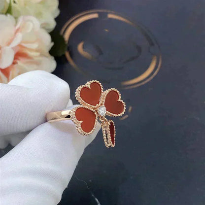 [Olivia JW]SWEET CLOVER CARNELIAN RING