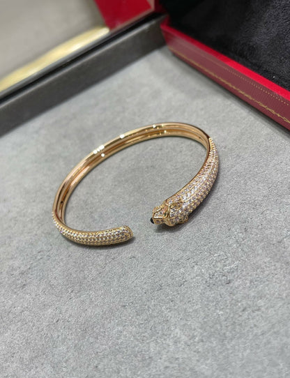 [Everoly JW]パンテール フルダイヤモンド オープンブレスレット