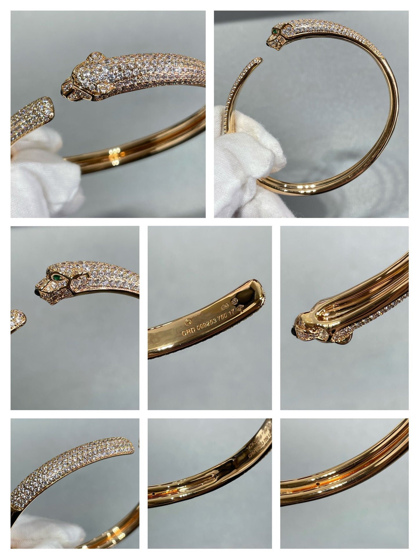 [Olivia JW]PANTHERE FULL DIAMOND OPEN BRACELET