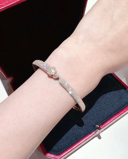 [Everoly JW]パンテール フルダイヤモンド オープンブレスレット