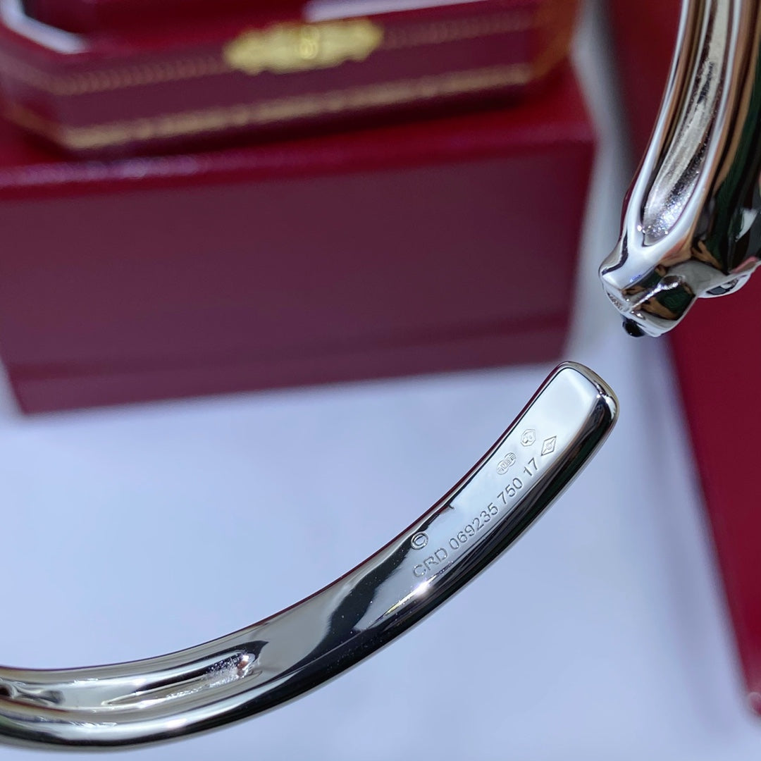 [Everoly JW]PANTHERE SILVER OPEN BRACELET